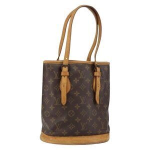 Authentic LOUIS VUITTON Monogram Bucket PM Shoulder Bag Vintage M42238 LV